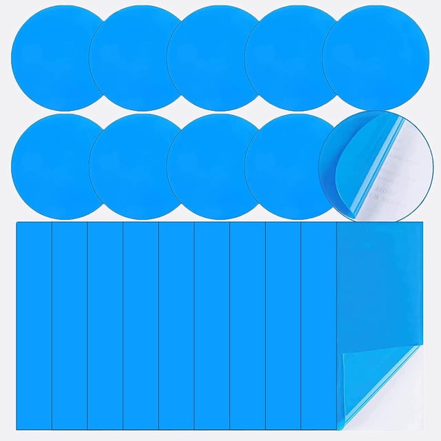 Parche para piscina Parche de reparación de PVC autoadhesivo de 10 piezas Parche para colchón inflable Parche para piscina inflable Se utiliza para reparaciones de botes inflables, canoas,