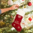 thumbnail image 4 of LHWEN Christmas Hanging Ornament Santa Snowman Stocking Decoration Gift Bag Window Decor Pins Indoor Holiday Decor Luxury Cable Knit Stockings Farmhouse Home Wall Door Mantel Display Gift Storage, 4 of 8
