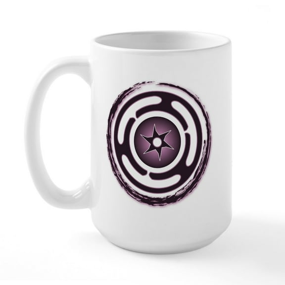 CafePress - Purple Hecate's Wheel - 15 oz Ceramic Large White Novelty Mug