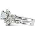 thumbnail image 3 of Sterling Silver Rhodium-Plated Cz Engagement Ring And Band Setsize 7 (Width 2.8 To 5.6) - Jbsp, 3 of 5