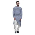 thumbnail image 1 of Atasi Printed Casual Asymmetric Kurta Set For Men Designer Long Kurta For Boys, 1 of 3