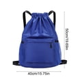 thumbnail image 3 of Drawstring Backpack, Gym Bag with Water Bottle Pocket, Drawstring Sackpack, Waterproof String Backpack for Basketball, Soccer,Swim for Women Men, 3 of 7