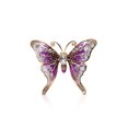 thumbnail image 2 of Qarigey Broche de mujer, alfileres de animales de diamantes de imitación, joyería de de boda de vacaciones Ropa, zapatos y accesorios Miscelánea Violeta Qarigey AP011297-01, 2 of 6
