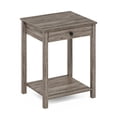 thumbnail image 5 of Furinno Classic Side Table, 2-Tier Modern End Table with Small Drawer and Open Shelf, Night Stand, Bedside Table, for Living Room, Bedroom, Rustic Oak, 5 of 5