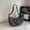black, variant on Shoulder Bag Crossbody Bag Dumpling Bag for Young Women Sewing Line Denim Medium Size Adjustable Strap Multiple Compartments Retro Casual Daily Commute Shopping Weekend Outing