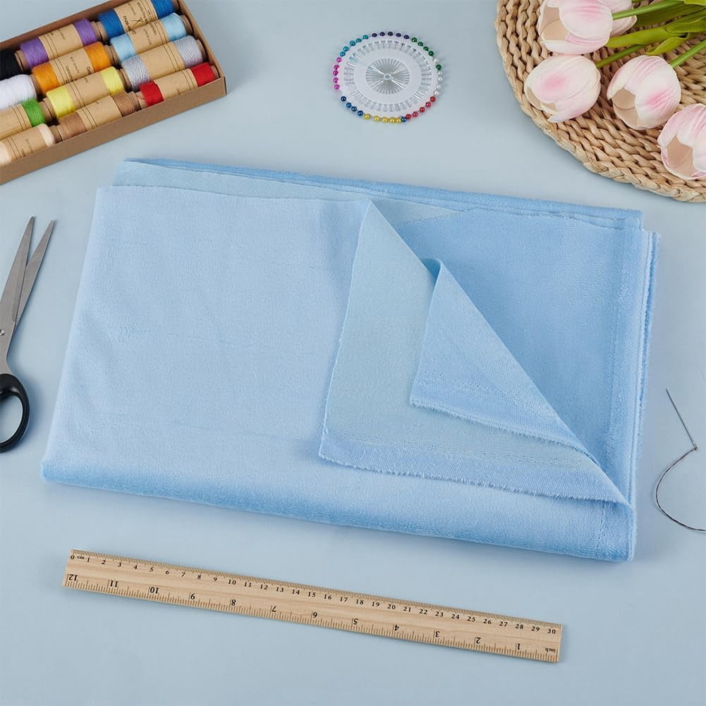 Light Blue Glow in The Dark Velvet Fabric 55x35.8 inches Luminous Soft DIY Crafting