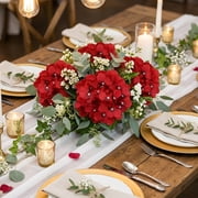 20 Pcs Hydrangea Heads Artificial Flowers Heads and Stems Fake Hydrangea Flowers for Home Wedding Decor