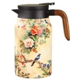 thumbnail image 2 of Klonfd Floral Pattern Built In Infuser Large Teapot With Infuser 1500ml 50oz Stainless Steel Detachable Upgrade Holder And Lid For Home, 2 of 4
