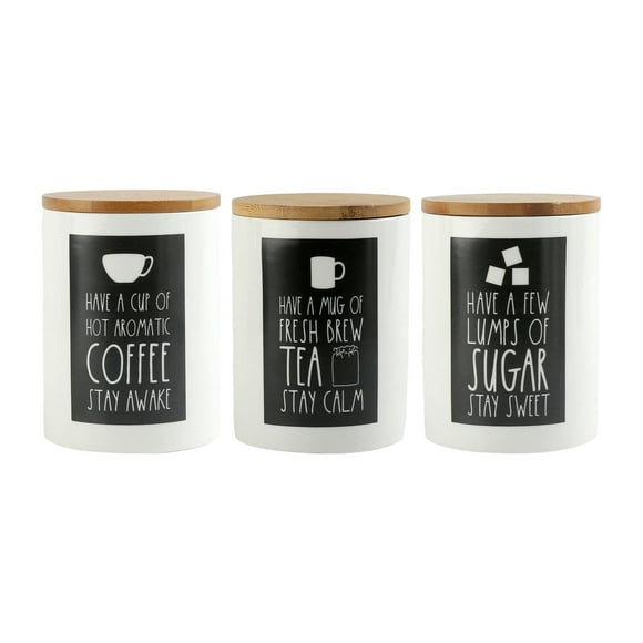 DOLITY 3 Pieces Kitchen Canister Set Airtight Food Storage Container for Cookie Jar