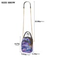 thumbnail image 3 of Shoulder Handbag Women's Crossbody Handbags 5.91x3.15x8.27 Inch Bank Card Bag Cash Bag Key Bag Purple Lotus Flowers, 3 of 7