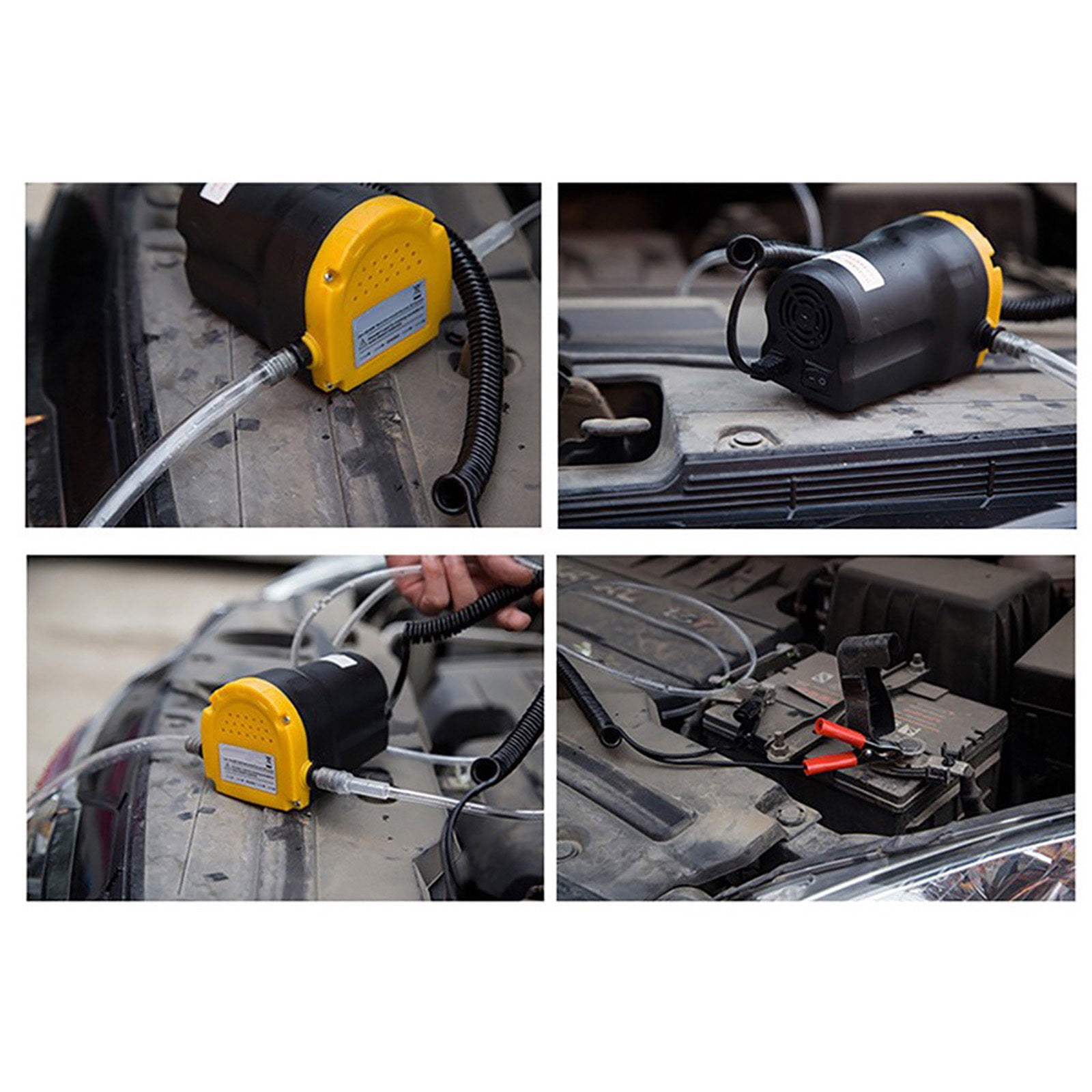 Electric Oil Transfer Pump 12V Self-Priming Oil Extractor | Portable Vacuum Scavenge Suction Pump | Transfers Water Fluids | High Efficiency | Compact Durable Plastic | 1L/min | For Car Motorcycle