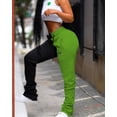 thumbnail image 3 of Pantalones de mujer con cordones y estampados elegantes, de estilo casual, de estilo europeo y americano, con contraste de colores, 3 of 5
