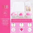 thumbnail image 4 of 21pc Beauty Set Glam Gem Rhinestone Handle Brush Collection with Assorted Blender Sponge Wedge Cosmetic Application Tools Kit for Face, 4 of 5