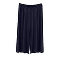 thumbnail image 5 of Audhol Wide Leg Capri Pants for Women, Women's Half Slip Shorts for Under Dresses Pettipants Half Slip Culotte Shorts Split Skirt Cropped Pants for Women Blue 4XL, 5 of 5