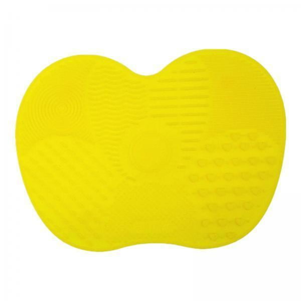 2 Almohadillas Limpiadoras De Brochas Portátiles, Alfombrilla De Limpieza Reutilizable Profesional Plegable Amarilla