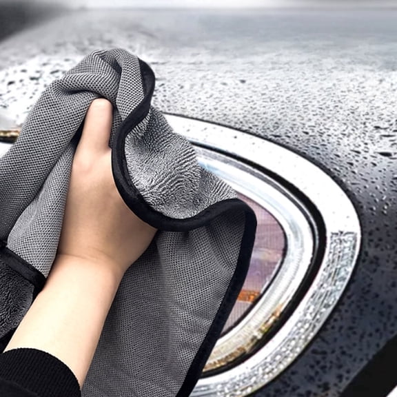 Twisted Loop Microfiber Car Drying Towel | Extra Thick Double-Sided Water Absorbent | Lint-Free Car Wash Cloth for Auto Detailing | 40x40cm Large Cleaning Rag