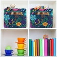 thumbnail image 7 of Colorful Floral Branches with Berries Storage Basket, Durable Canvas Organizer With Handles Large Collapsible Storage Bins Boxes for Home Office - 1 Pack Home Decor, 7 of 7