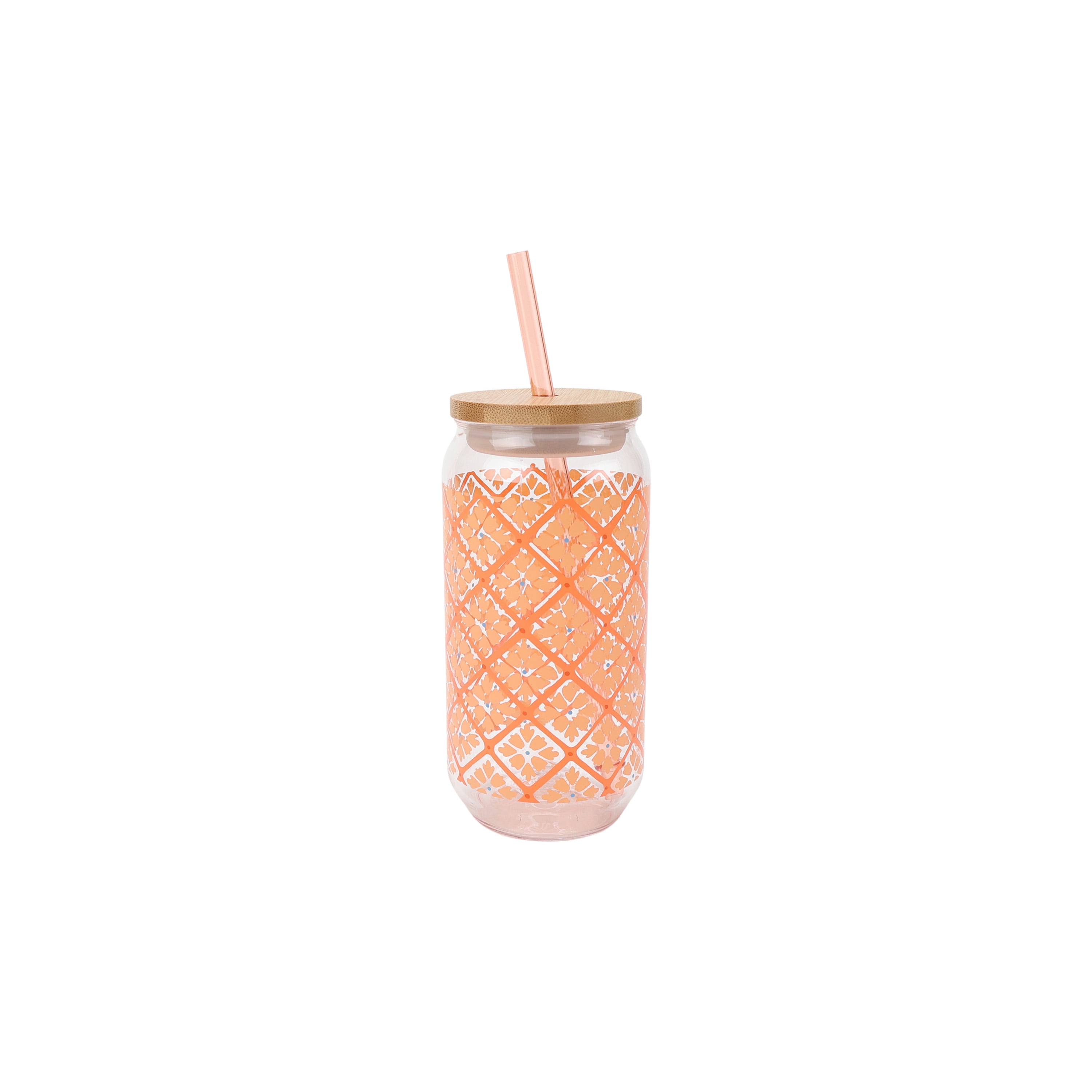 Mainstays by Becky G. & Alejandra 20-Ounce Acrylic Can Shape Tumblers, Assorted Designs, 4 Count