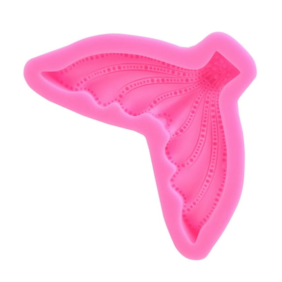COSMOBETTY Mermaid Shape Silicone Mold 1Pack Pink 5.7x2.9x0.7in for Cake Decoration and Crafting