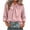 Pink, variant on Women's Bow Tie Knot Mock Neck Short Sleeve Elegant Workwear Business Dressy Casual Blouse Shirt Top Black,M