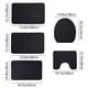 thumbnail image 3 of Juego de alfombras de baño de espuma, con forro polar grueso y suave, absorbentes y lavables a máquina, con base antideslizante para mayor seguridad en la ducha (Negro), 3 of 9