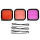 thumbnail image 1 of Kit De Filtro De Lente Filtro De Lente Filtro De Lente Para Gopro 3 Piezas Kit De Filtro De Lente De Buceo Para GoPro 8 Estuche Impermeable Filtros De Snorkel Accesorios De Buceo ANGGREK Fotografía, 1 of 8
