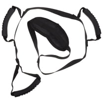 Supvox Rehabilitation Aid Leg Lifting Strap Nylon Leg Lifter Black 1Set