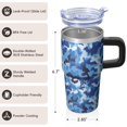 thumbnail image 3 of Camo 20oz Stainless Steel Tumbler with Handle and Straw – Insulated Travel Cup with Sliding Lid, 360° Full Wrap Printed Mug for Home, Outdoor & Sports Use, Camouflage, 3 of 6
