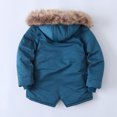 thumbnail image 5 of Plebaso Thickened Jackets For Kids Girls Boys Fleece Zip Up Solid Color Long Sleeve Hooded Outerwear Coat, 5 of 7