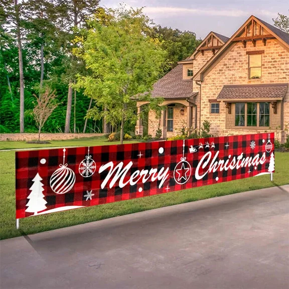 9Ft Large Merry Christmas Banner Sign Xmas Outdoor Indoor Decoration Home Best