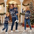 thumbnail image 6 of Matching Family Christmas Pullover Sweaters Long Sleeve Snowflake Crewneck Knitted Pullover Tops, 6 of 9