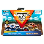 Monster Jam, Official Ice Cream Man vs. Monster Mutt Die-Cast Monster Trucks, 1:64 Scale, 2 Pack