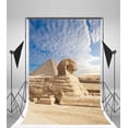 thumbnail image 3 of BSDHOME 5x7ft Photography Backdrop Great Egypt Sphinx Blue Sky White Colud Nature Scene Photo Background Backdrops, 3 of 4
