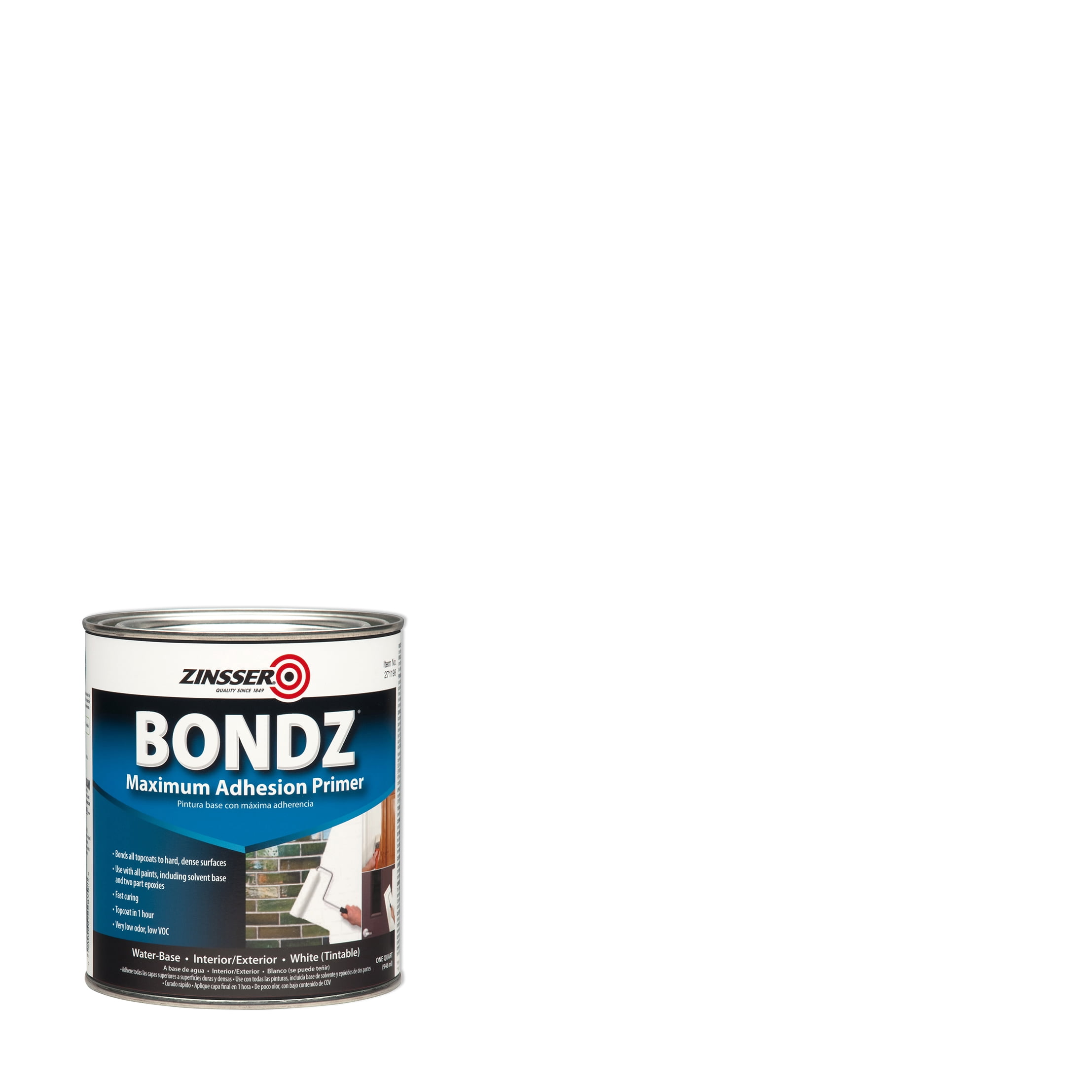 White, Zinsser Flat Bondz Maximum Adhesion Primer Quart, 4 Pack
