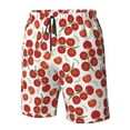 thumbnail image 5 of Kdxio Tomato Pattern Mens Casual Shorts - Drawstring Summer Beach Sports Shorts for Men, 5 of 9