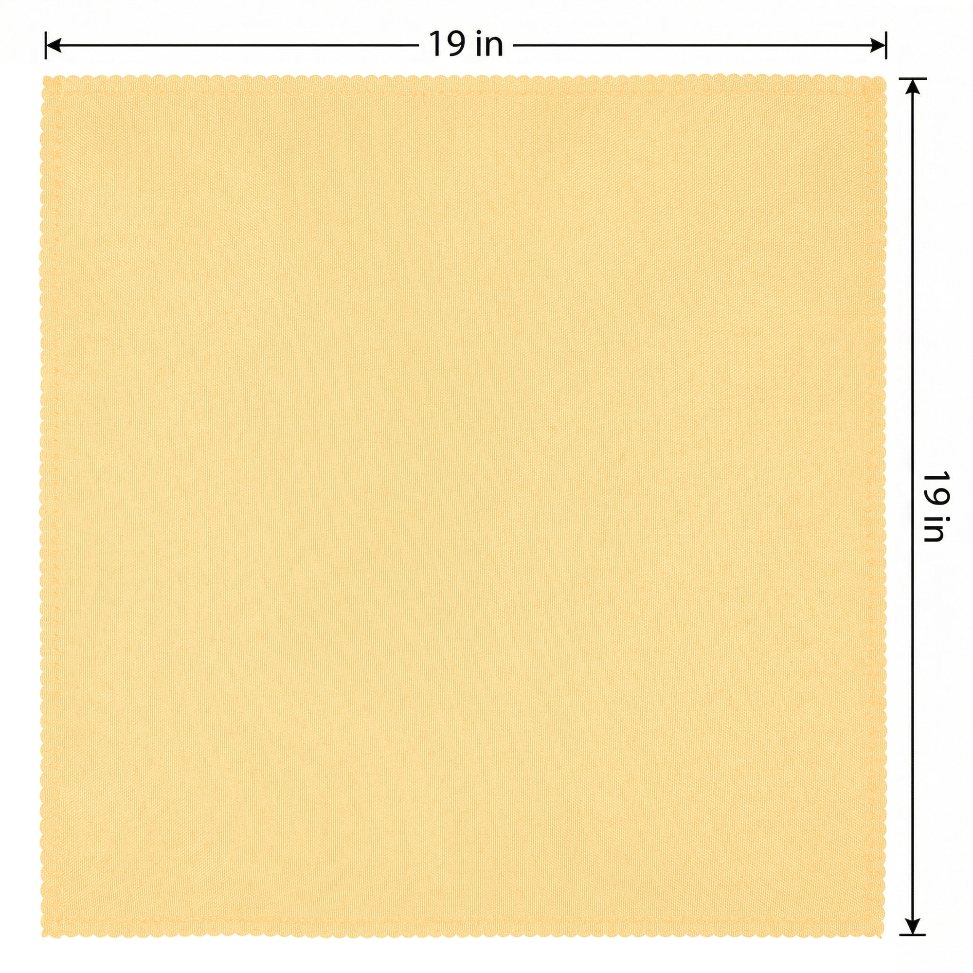 Unique Bargains 12Pcs Polyester Washable Cloth Napkins Khaki 19x19inch