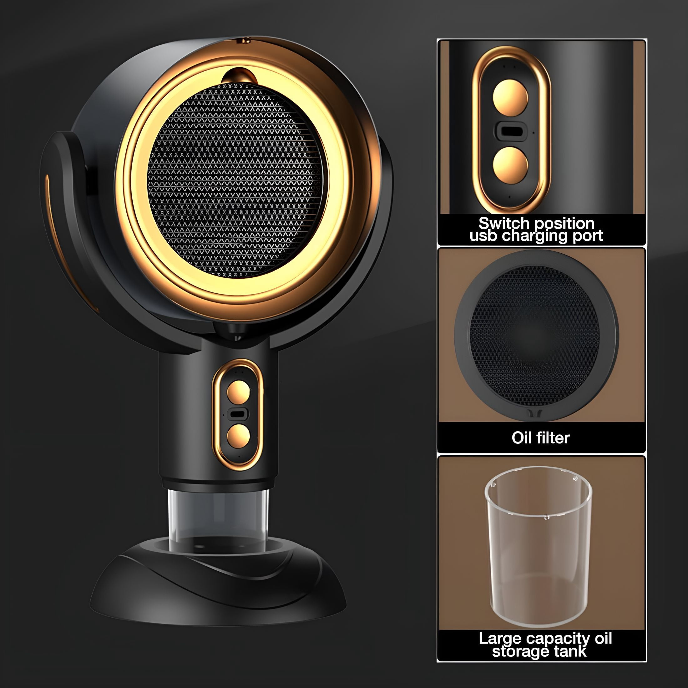 HIBIBUD Smoke Fan for Smoking Indoors,High Fan for Smoking,Wireless Mini Portable Range Desktop Range Hood/Purifier Compact Fan Aromatherapy Diffuser Filter