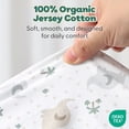 thumbnail image 2 of The Peanutshell Organic Cotton Bassinet Sheets, Bed Sheets for Baby Boys and Girls, Elephant Pale Sage, 2 Pack, 2 of 8