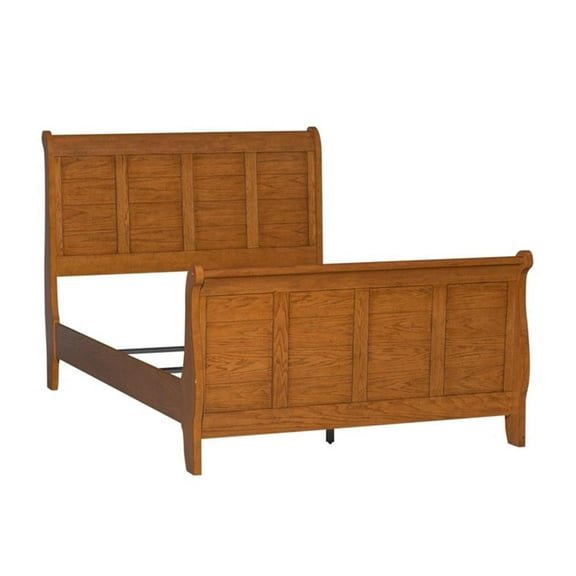 Grandpas Cabin Medium Brown Full Sleigh Bed