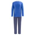thumbnail image 2 of Fruit Of The Loom Men's Long Sleeve Microfleece Top and Flannel Pajama Pant Set, 2 of 9
