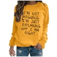 thumbnail image 1 of Veste de Mode pour Femmes Chandail en Molleton Décontracté à Manches Longues et Col Rond avec Imprimé Lettre, 1 of 4