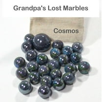 Grandpa's Lost Marbles - Mega Player Marbles - 24 (16mm) Player Marbles & 1 (1'') Shooter with Pouch! (Cosmos)