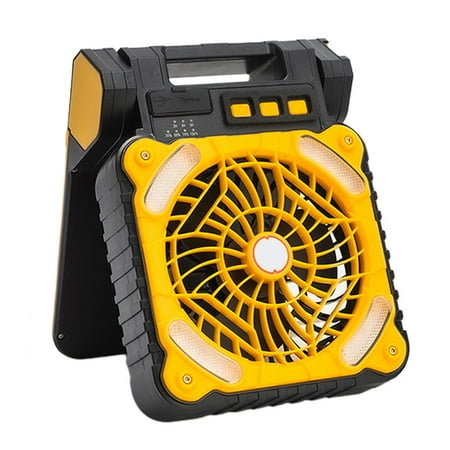 

Outdoor Camping Fan With Light Rechargeable Folding Desk Fan Camping Light