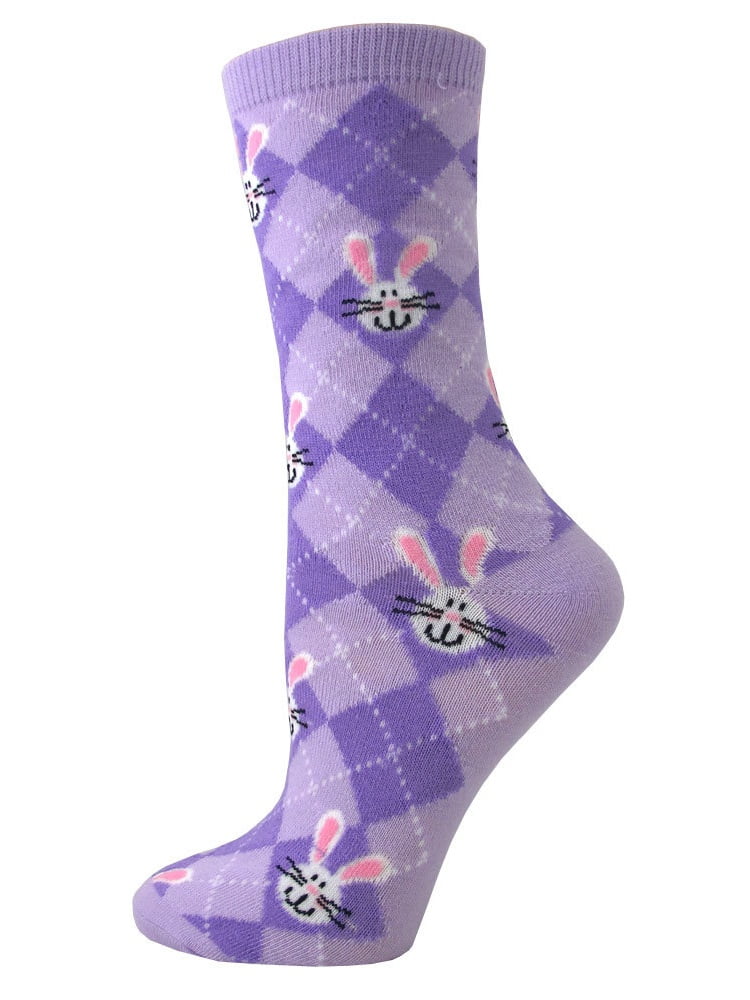 Women's Easter Bunny Argyle Socks