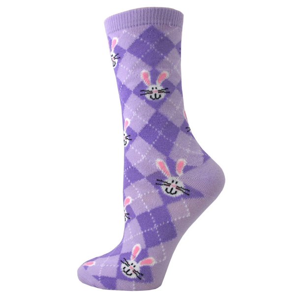 K. Bell Socks Women's Easter Bunny Argyle Socks