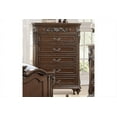 thumbnail image 5 of Bedroom Furniture Traditional Formal Queen Size Bed Dresser Mirror 2x Nightstands Chest 6pcs Set Dark Brown Plywood, 5 of 8