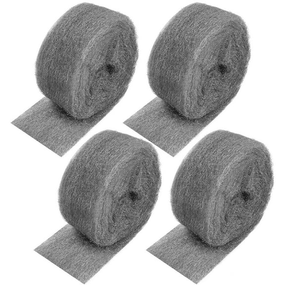 Steel Wool 4 Pack - 13 Ft Steel Wool Mice Control, Steel Wool for Dishes,Gap Blocker, Protects Against Animals in Holes, Pipelines, Wall Cracks, and Vents for Garden, House, Garage