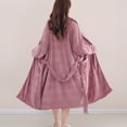 thumbnail image 4 of Women’s Thick Fleece Bathrobe Warm Plush Flannel Robe Soft Long Sleepwear Cozy Belted Winter Loungewear, 4 of 6