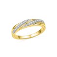 thumbnail image 1 of 10kt Yellow Gold Womens Round Diamond Simple Band Ring 1/10 Cttw, 1 of 1