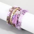 thumbnail image 3 of Ella & Elly Plus Bohemian Beaded Purple Bracelets, 6 Pieces, 3 of 5